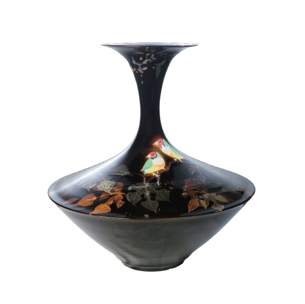 [葉飄春深雀鳥啼-木葉天目瓶] 黃明文